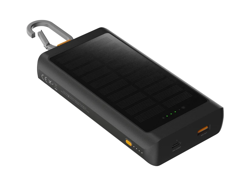 Xtorm Solcell Power Bank USB-C 10.000mAh/15W med lommelygte Sort - 8227928