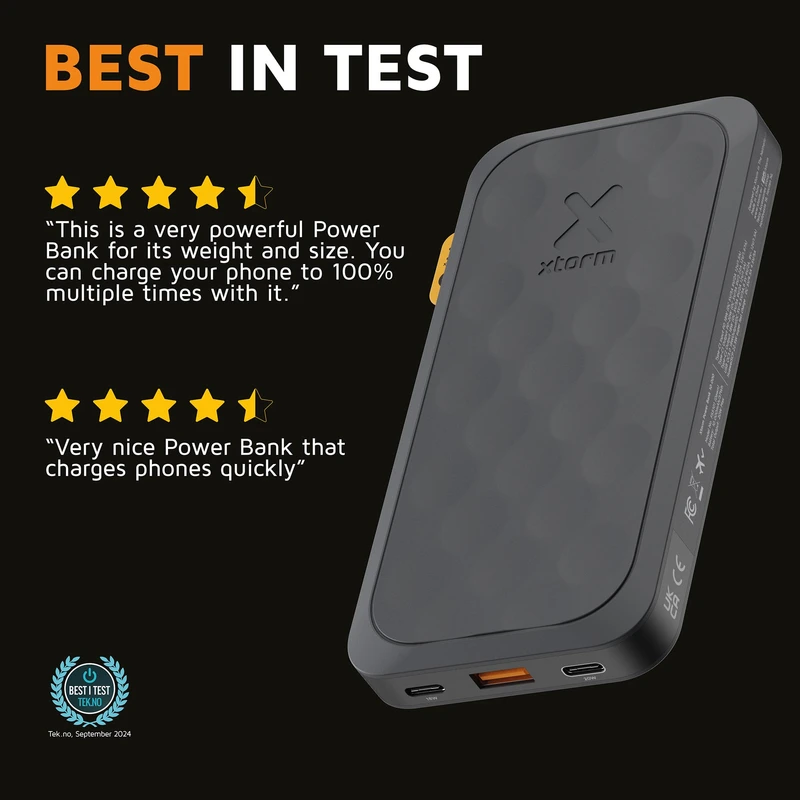 Xtorm Power Bank USB-C PD 20W 10.000mAh/2xUSB-C Sort - 8227962