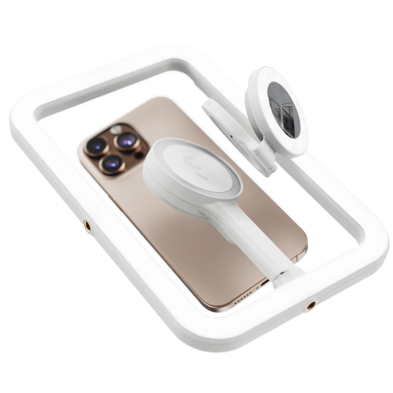 Shiftcam SnapStudio LED Light Frame med batteri MagSafe-kompatibelt Greige - 9350693