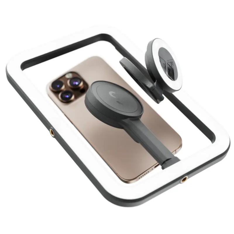 Shiftcam SnapStudio LED Light Frame med batteri MagSafe-kompatibelt Sort - 9350694