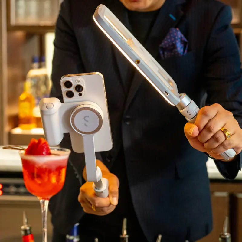 Shiftcam SnapCreator Kit Pro Qi2 med batteri MagSafe-kompatibelt Greige - 9350745