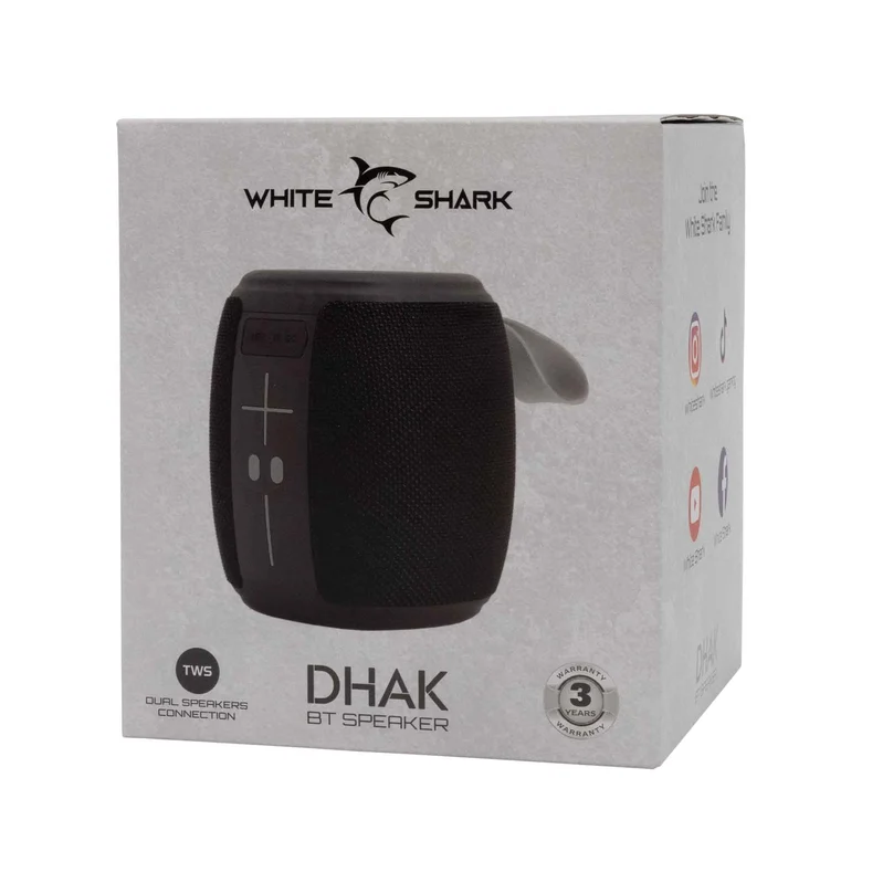 White Shark DHAK Bluetooth Højttaler 1.200mAh Sort - 9450402