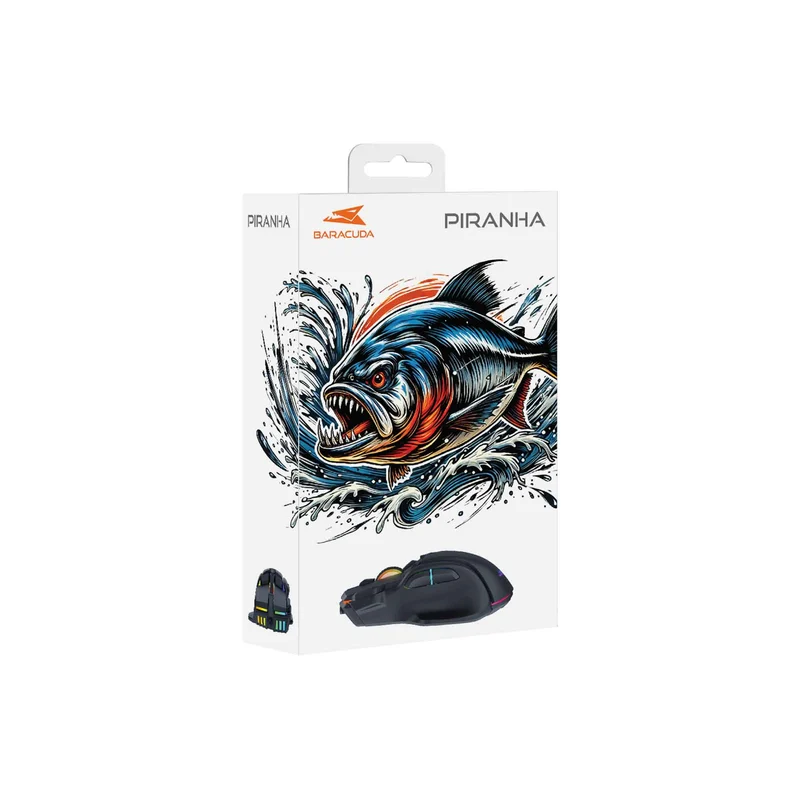 Baracuda PIRANHA Gaming Mus Kablet 7D 7.200dpi Sort - 9450652