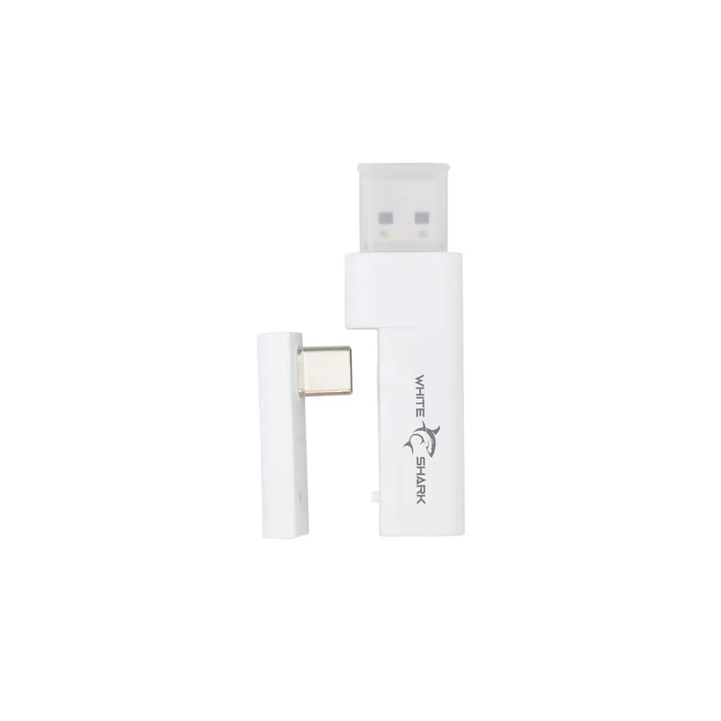 White Shark Premium FIRECREST Trådløs Over-Ear Gaming Headset  Hvid/Grå - 9450675