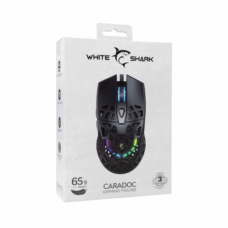 White Shark CARADOC Gaming Mus Kablet 7D 7.200dpi Sort - 9450723