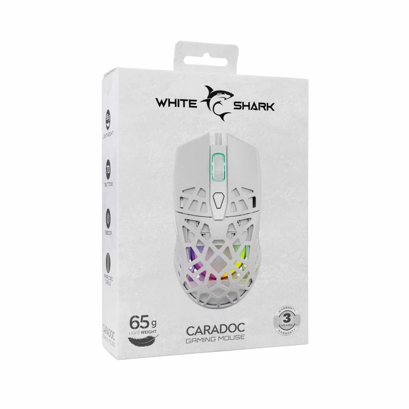 White Shark CARADOC Gaming Mus Kablet 7D 7.200dpi Hvid - 9450724