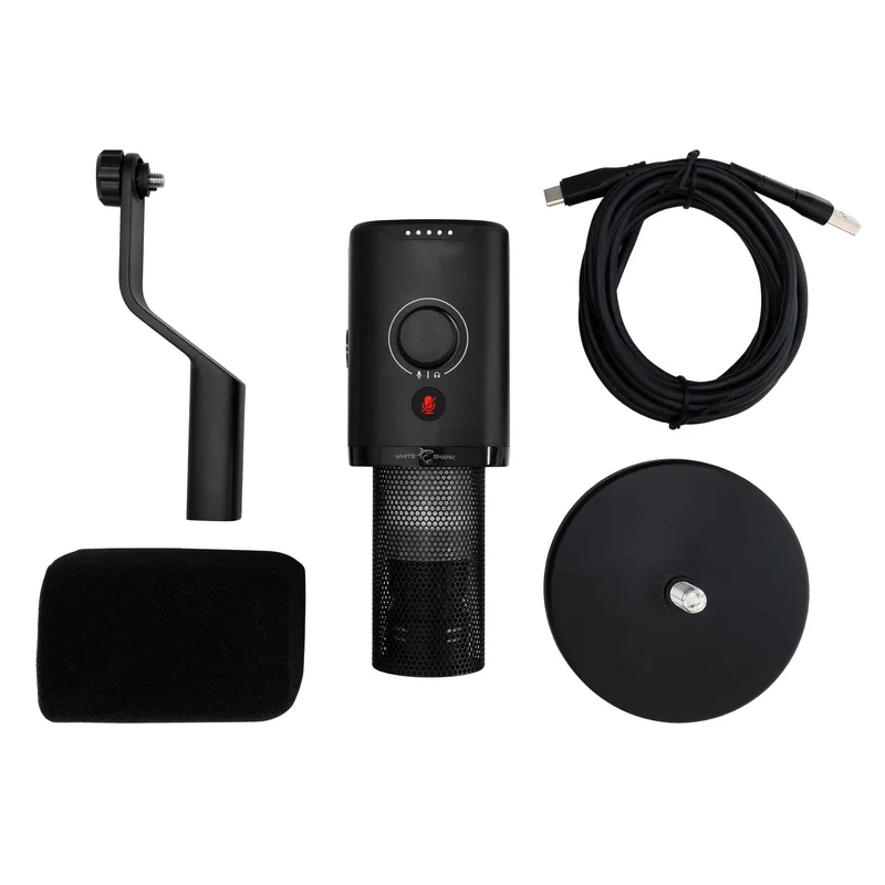 White Shark UDUKKU USB-X/XLR Dynamisk Mikrofon inkl. Stativ Sort - 9450732