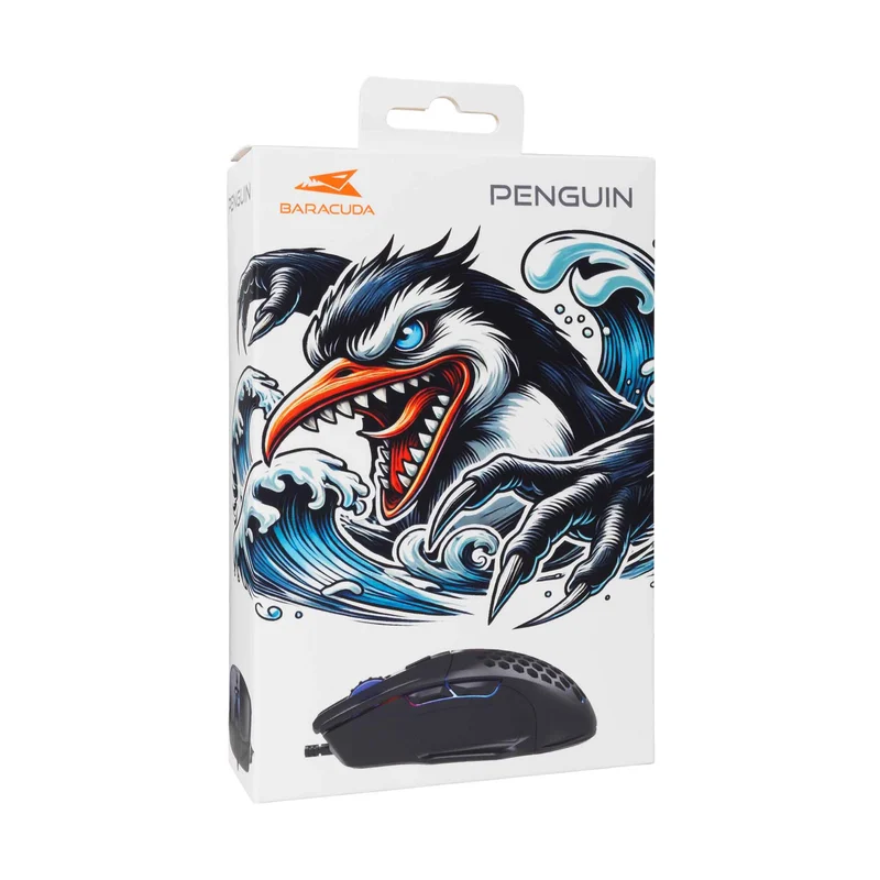 Baracuda PENGUIN Gaming Mus Kablet 6D 3.600dpi Sort - 9450798