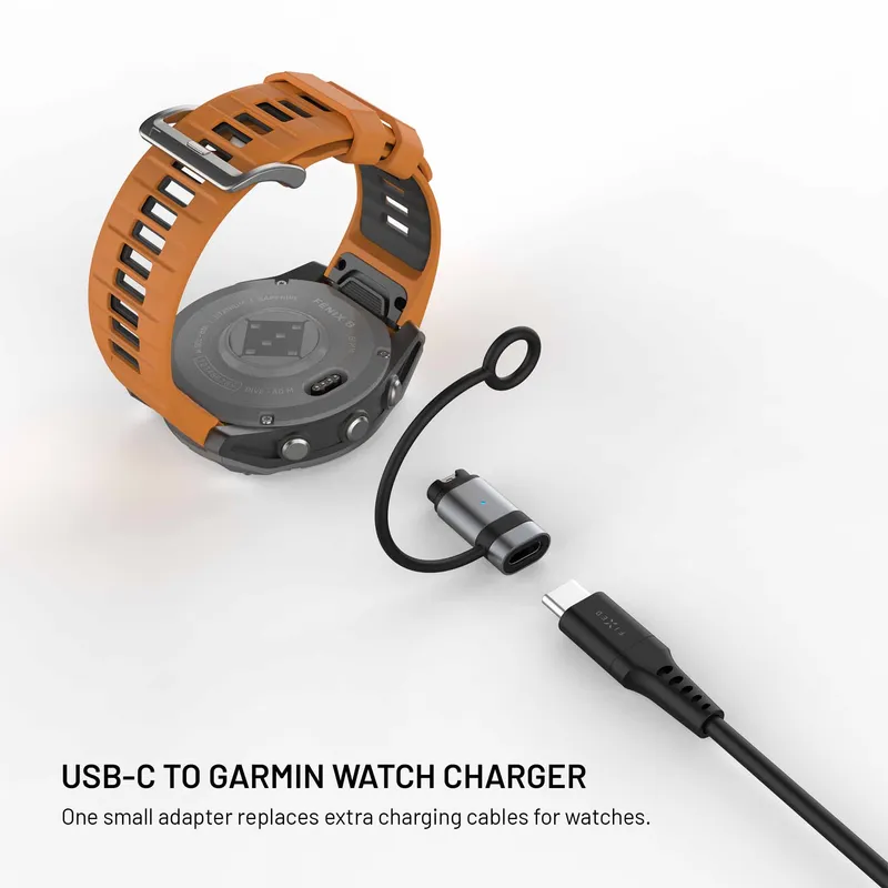 FIXED USB-C Ladeadapter til Garmin Smartwatch Sort - 8019207
