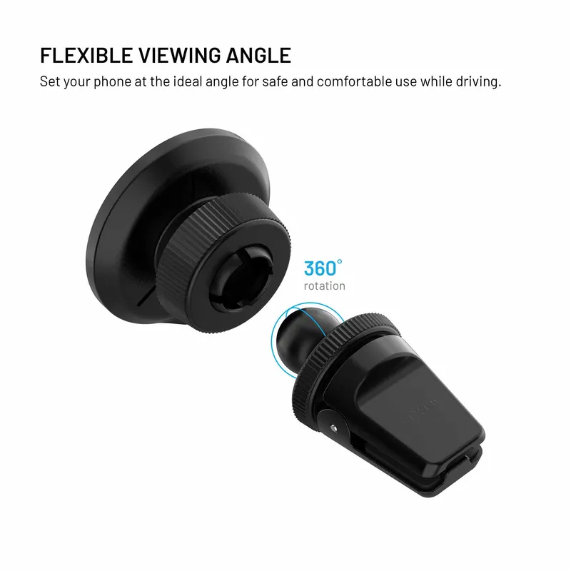 FIXED MagRound3 25W QI2.2 Telefonholder til ventilationsgaller - 8019185