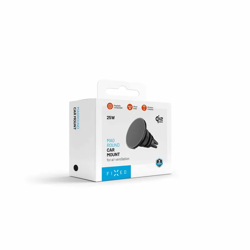 FIXED MagRound3 25W QI2.2 Telefonholder til ventilationsgaller - 8019185