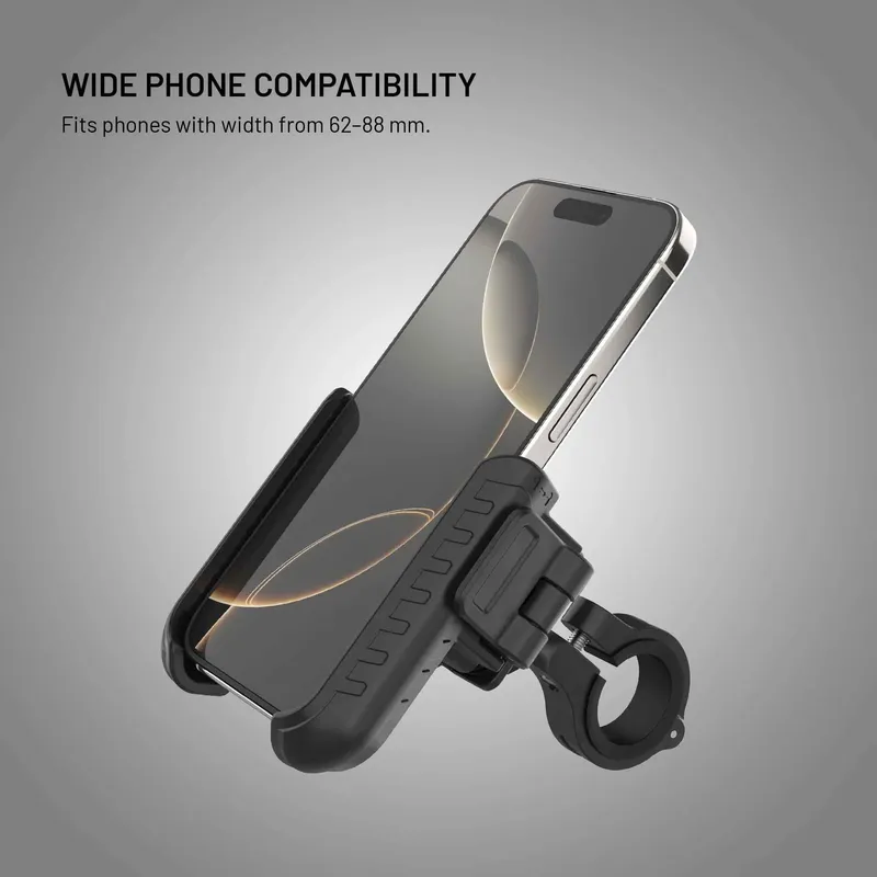 FIXED Bikee Anti-Shock Telefonholder til Cykel med Smart Lock Sort - 8019208