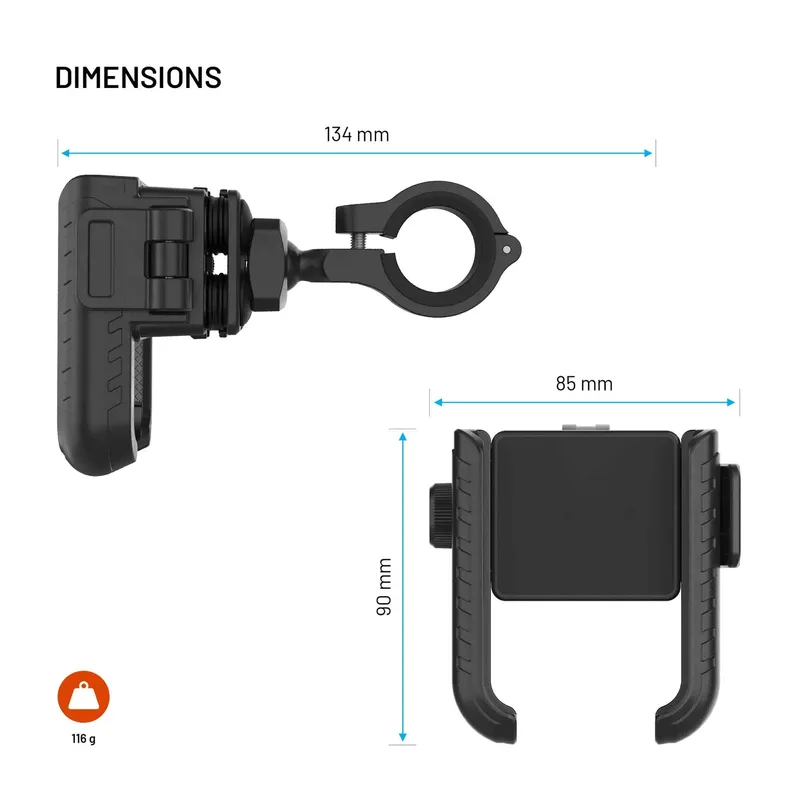 FIXED Bikee Anti-Shock Telefonholder til Cykel med Smart Lock Sort - 8019208