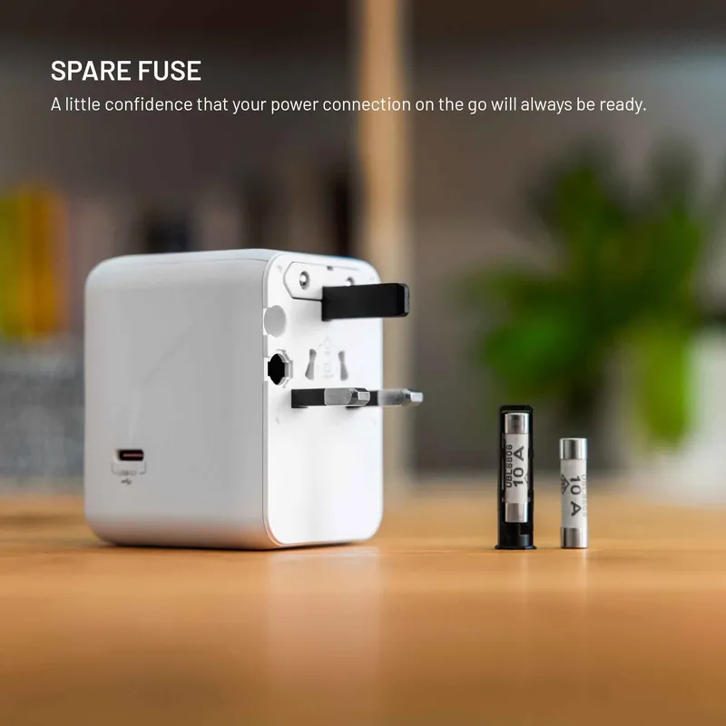 FIXED Rejselader USB-C/-A 70W EU/UK/USA/AUS Hvid - 8018910