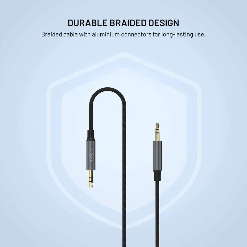 FIXED Link Premium 3.5mm Audio kabel 1.5m Rumgrå - 8019299