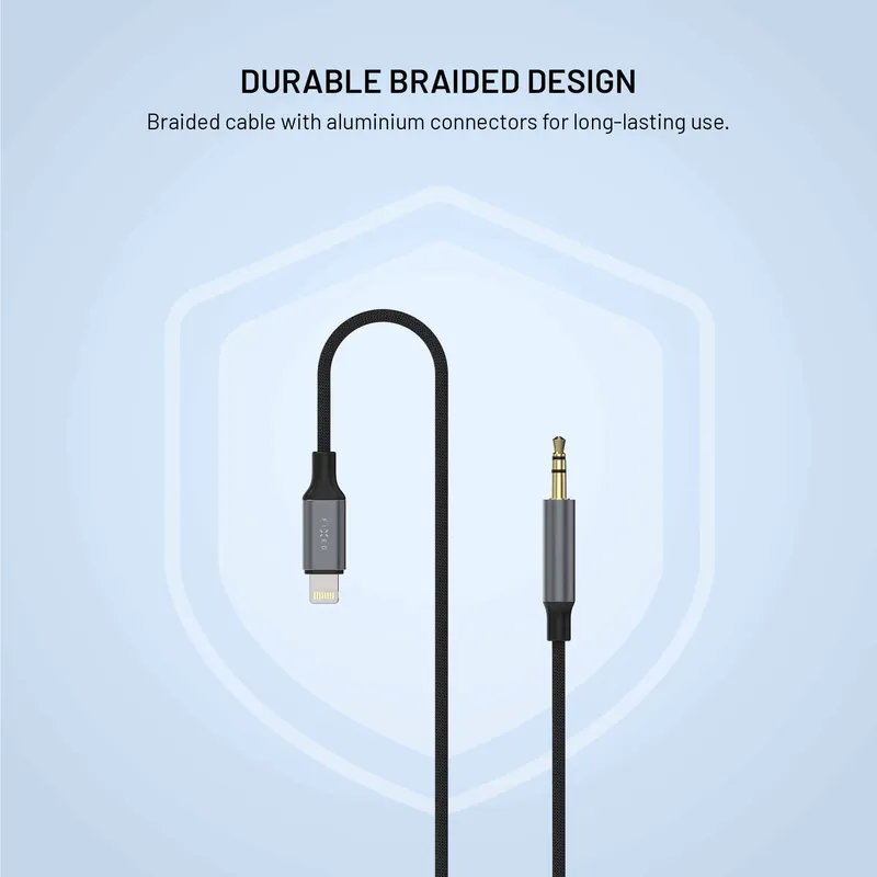 FIXED Link Premium Lightning til 3.5mm stik kabel 1.5m Rumgrå - 8019297