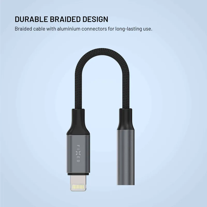 FIXED Link Premium Lightning til 3.5mm adapter Rumgrå - 8019300