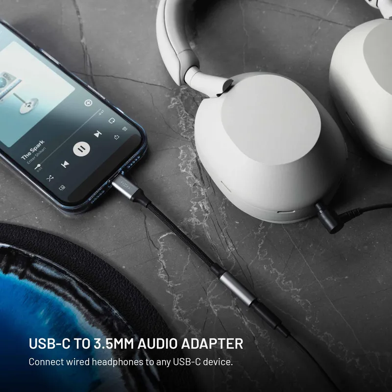 FIXED Link Premium USB-C til 3.5mm adapter Rumgrå - 8019301