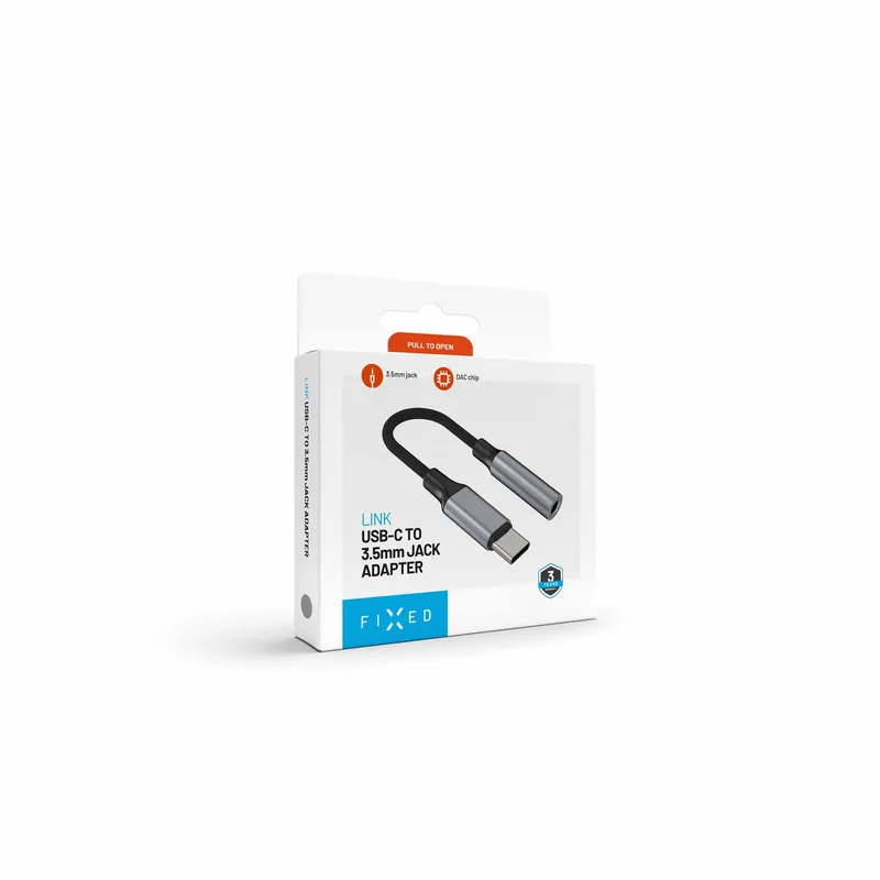 FIXED Link Premium USB-C til 3.5mm adapter Rumgrå - 8019301