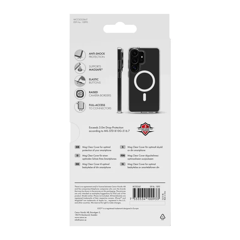 X2O Mag Clear Cover Samsung Galaxy S26 Ultra Klar - 3410093