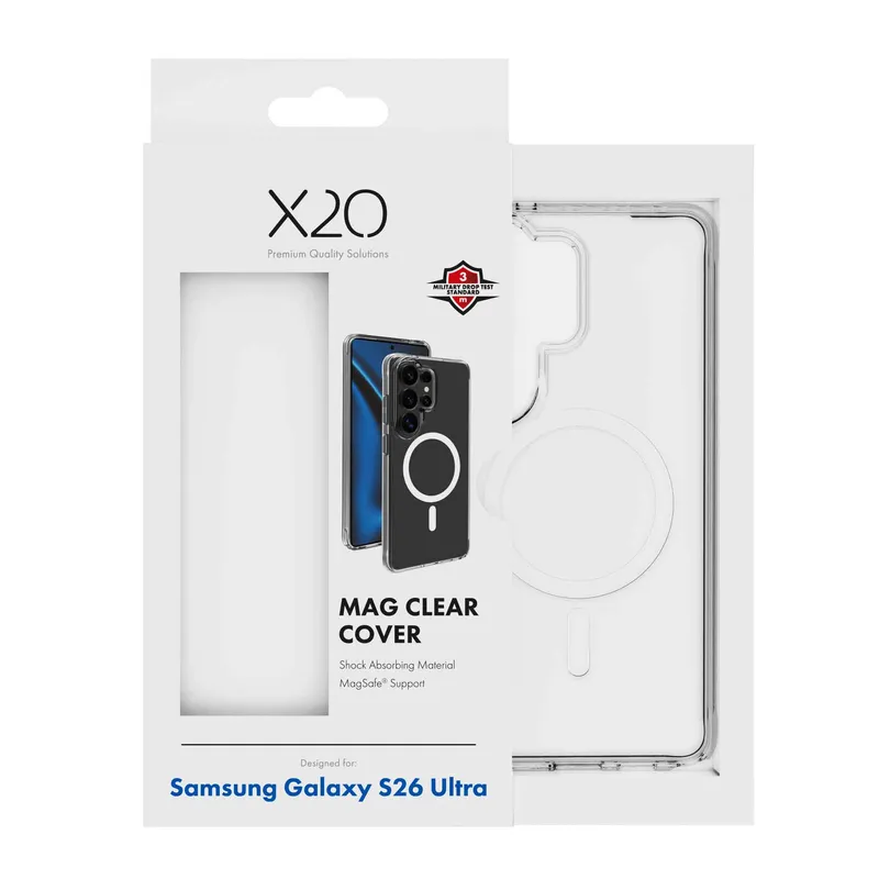 X2O Mag Clear Cover Samsung Galaxy S26 Ultra Klar - 3410093