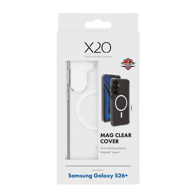 X2O Mag Clear Cover Samsung Galaxy S26+ Klar - 3410096