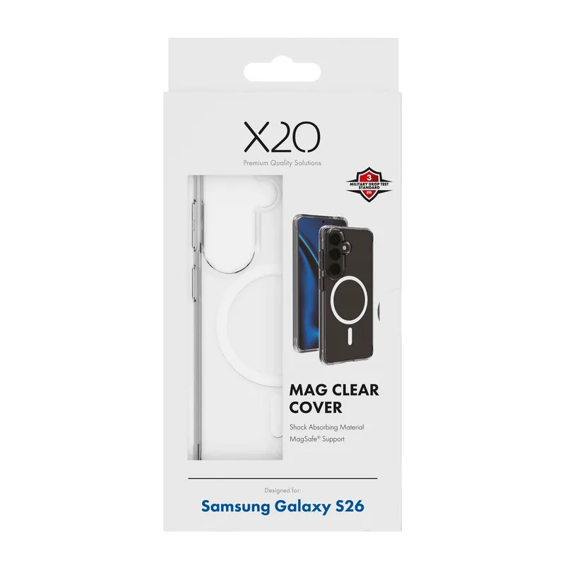 X2O Mag Clear Cover Samsung Galaxy S26 Klar - 3410100