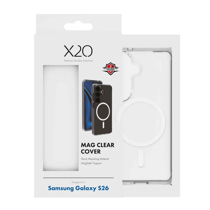X2O Mag Clear Cover Samsung Galaxy S26 Klar - 3410100