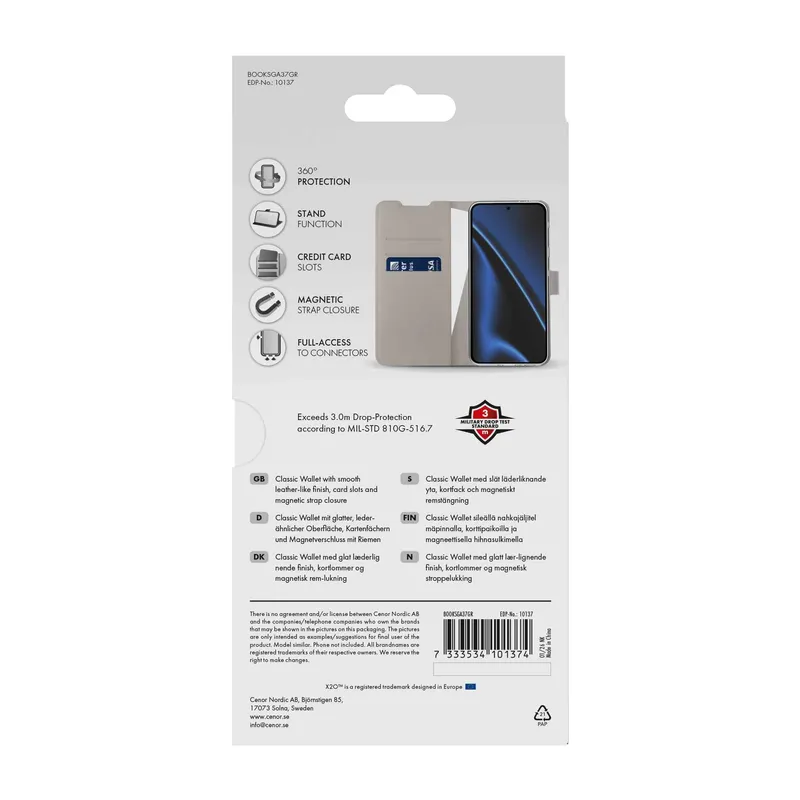 X2O Classic Wallet Samsung Galaxy A37 5G Greige - 3410137