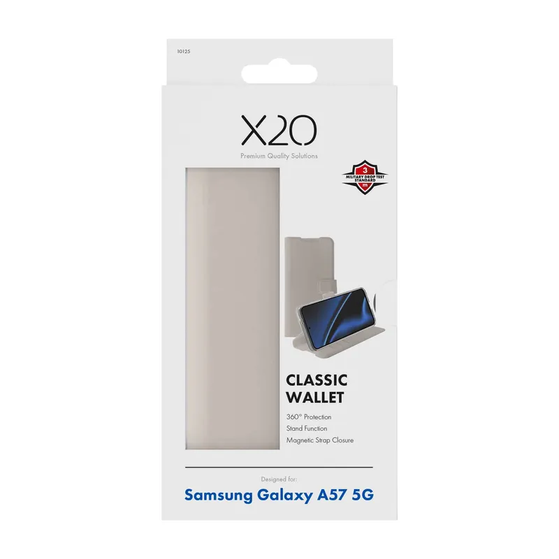 X2O Classic Wallet Samsung Galaxy A57 5G Greige - 3410125