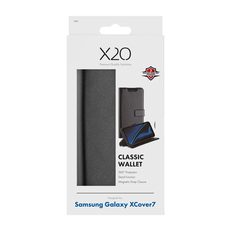 X2O Classic Wallet Samsung Galaxy Xcover7 Sort - 3410089