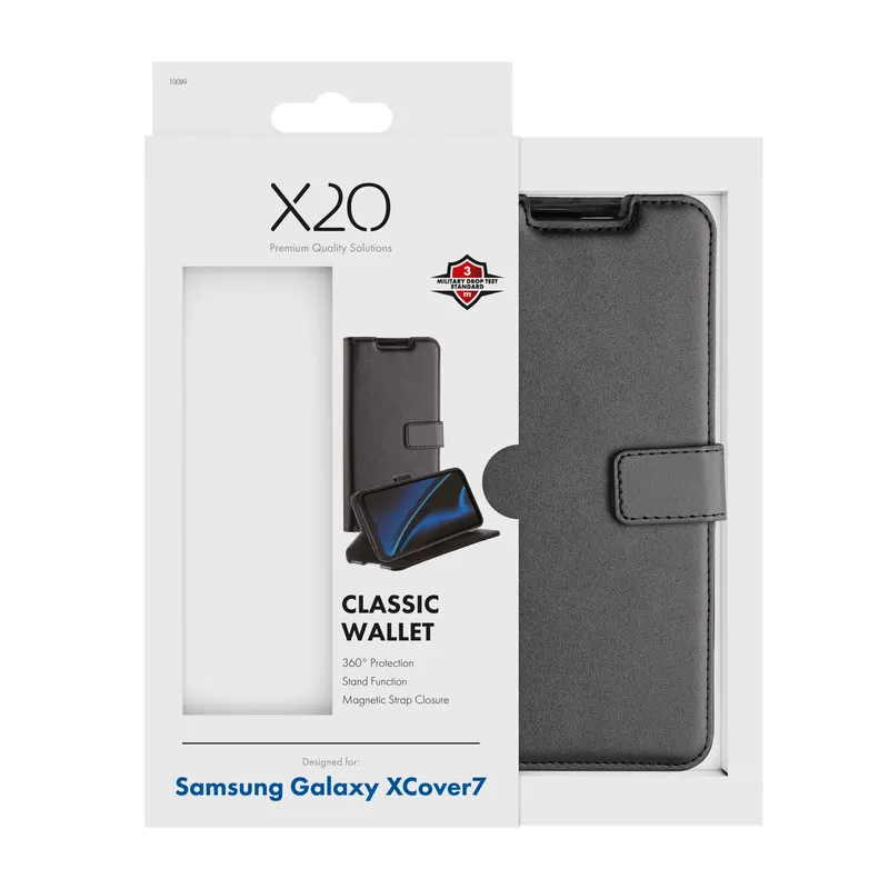 X2O Classic Wallet Samsung Galaxy Xcover7 Sort - 3410089