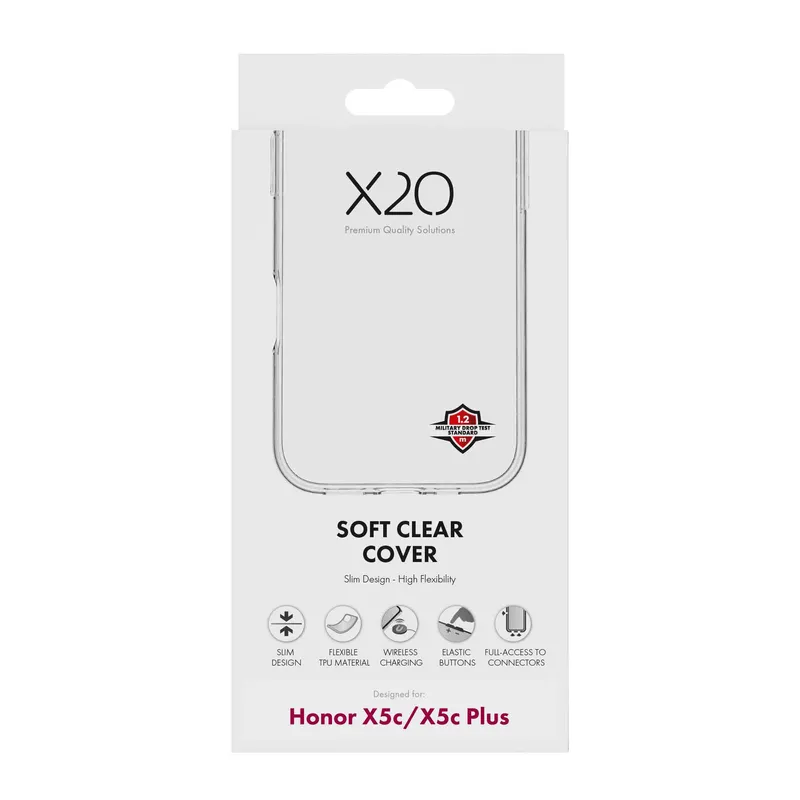 X2O Clear Soft Cover Honor X5c Plus Klar - 3410085