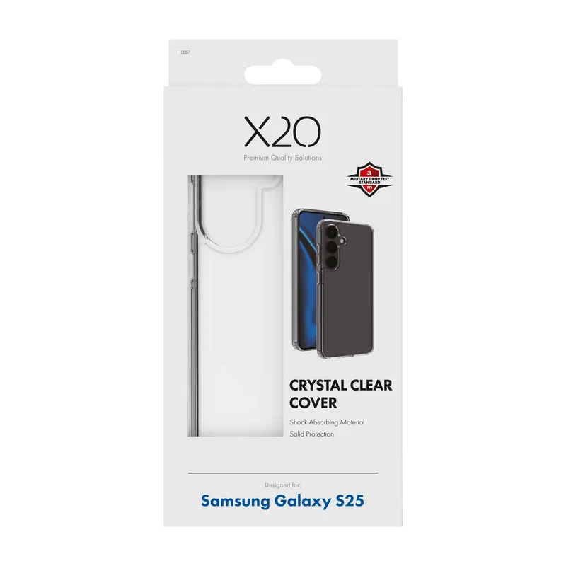 X2O Crystal Clear Cover Samsung Galaxy S25 Klar - 3410087