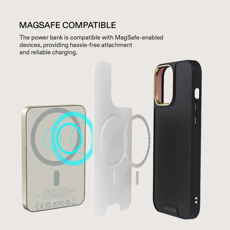 Burga Sorry Busy - MagSafe Power Bank 5000 mAh Guld - 4108551