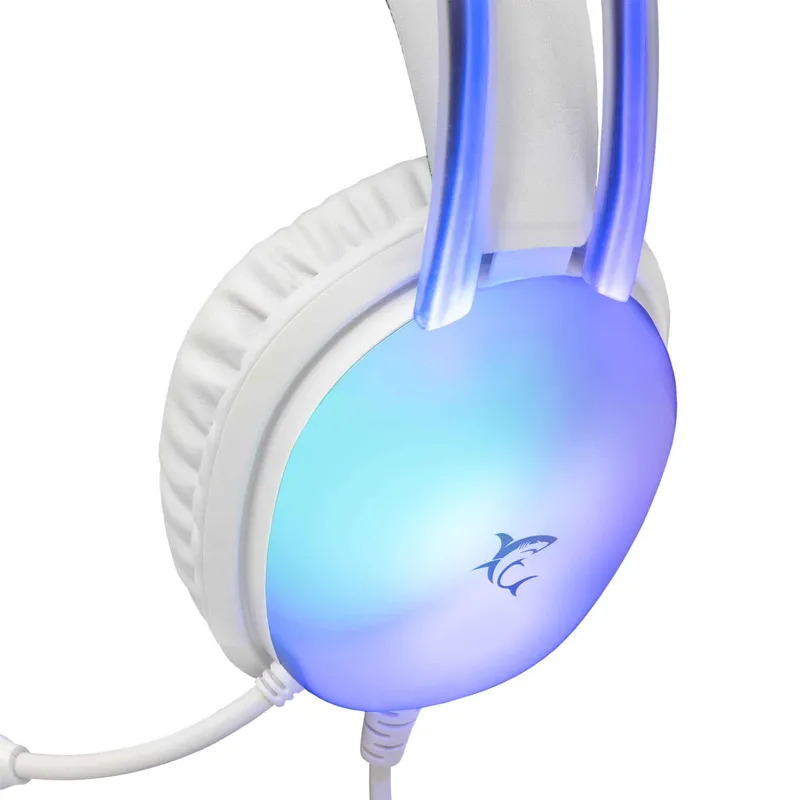 White Shark PEACOCK-2 Over-Ear RGB Gaming Headset Hvid - 9450744