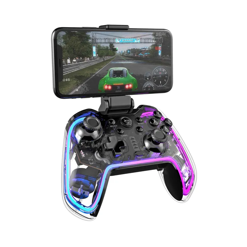 White Shark PRAETORIAN BT RGB Gamepad Klar/Sort - 9450681