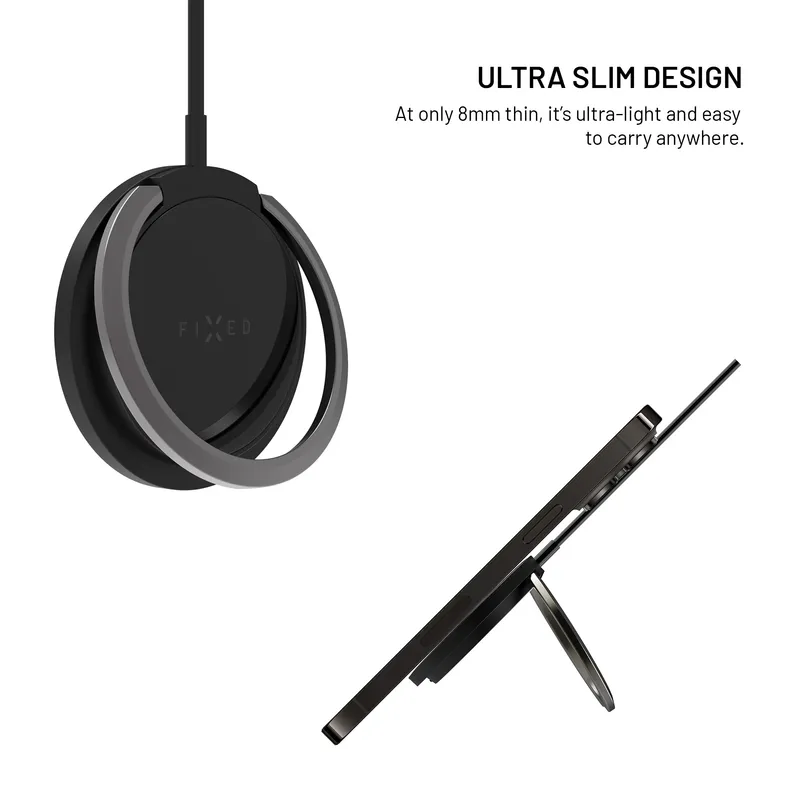 FIXED MagPad 15W Trådløs oplader/stativ funktion Sort - 8015727