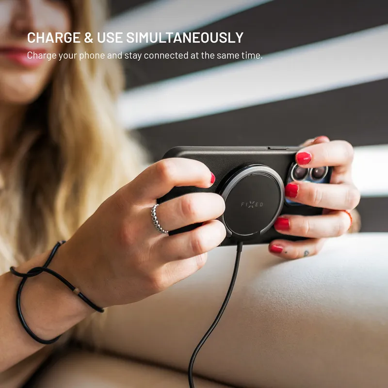 FIXED MagPad 15W Trådløs oplader/stativ funktion Sort - 8015727