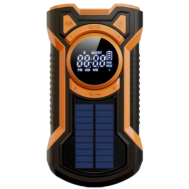 Just in Case 5000mAh nødradio med solcelle sort/orange - 7877412