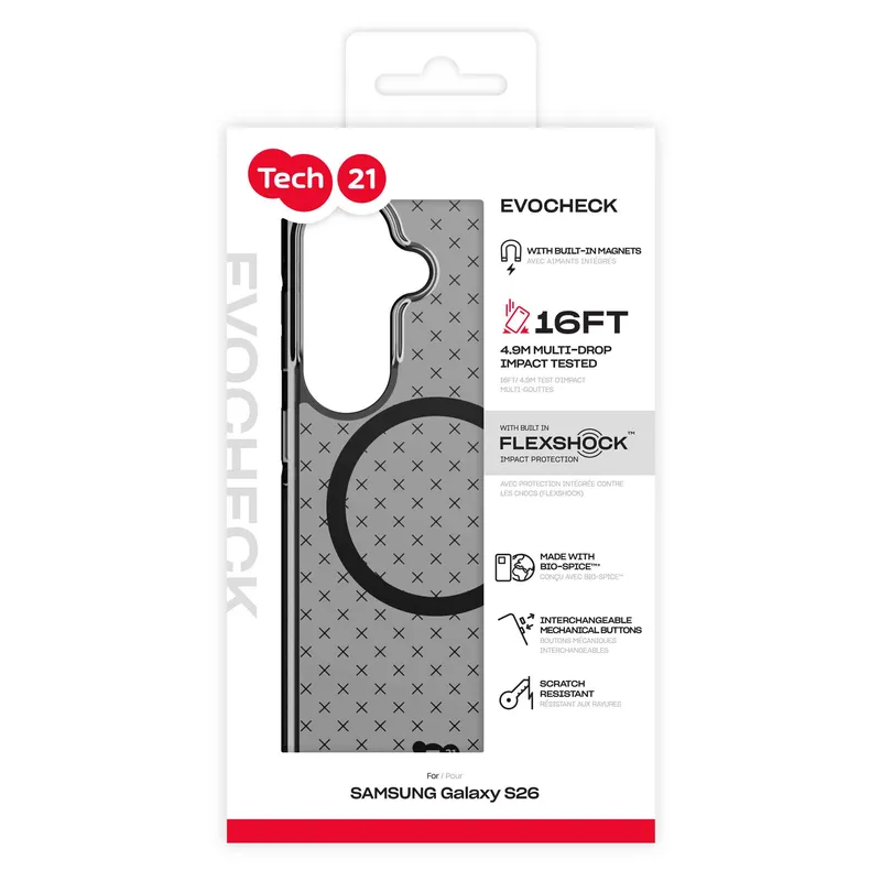 Tech21 Evo Check Magnet Samsung Galaxy S26 Smokey/Sort - 5960969
