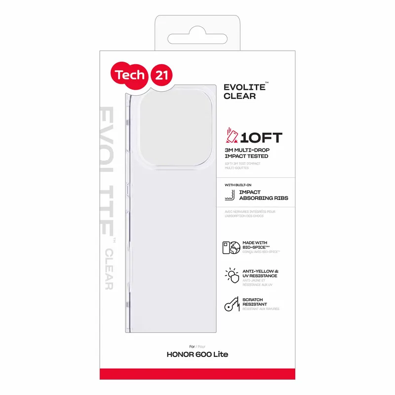 Tech21 Evo Lite Honor 600 Lite Clear - 5961029