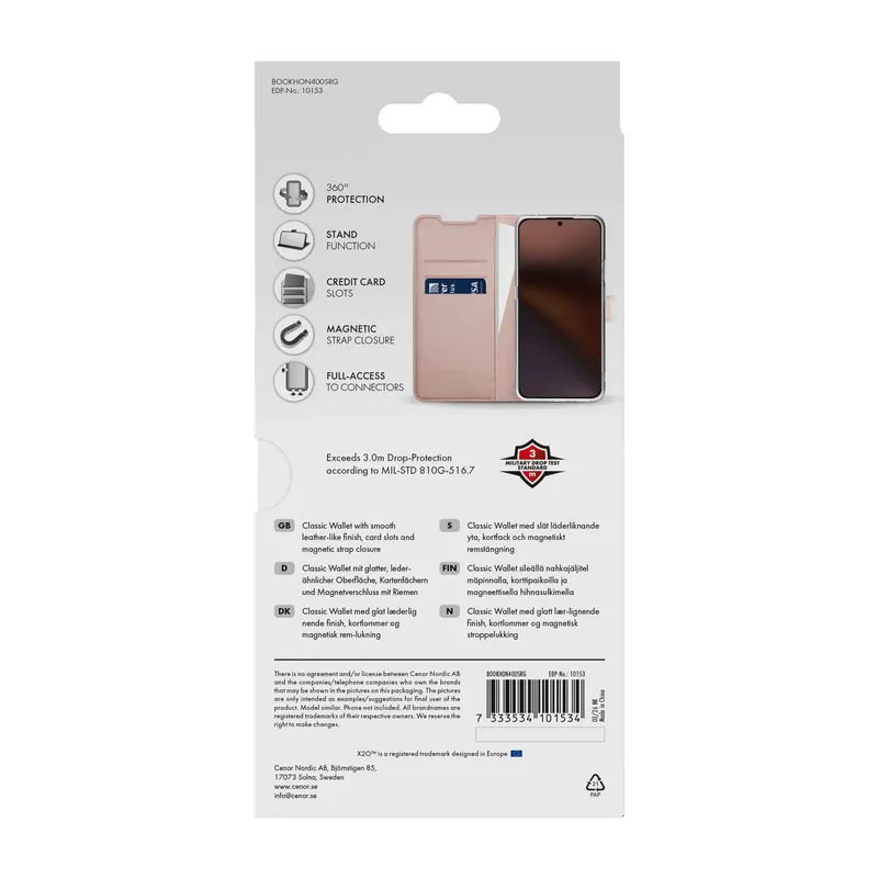 X2O Classic Wallet Honor 400 Smart Rose Gold - 3410153
