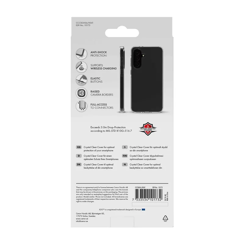 X2O Crystal Clear Cover Samsung Galaxy A56/A36 Klar - 3410173