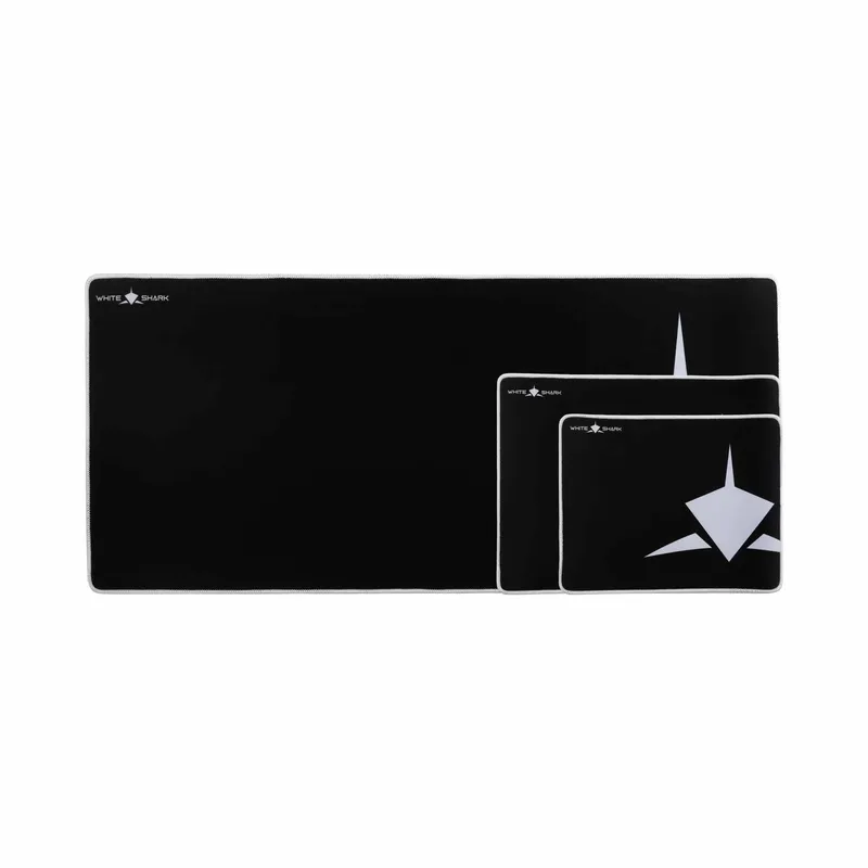 White Shark SHARK XL Gaming Musemåtte 800x350mm Sort/Hvid - 2053977