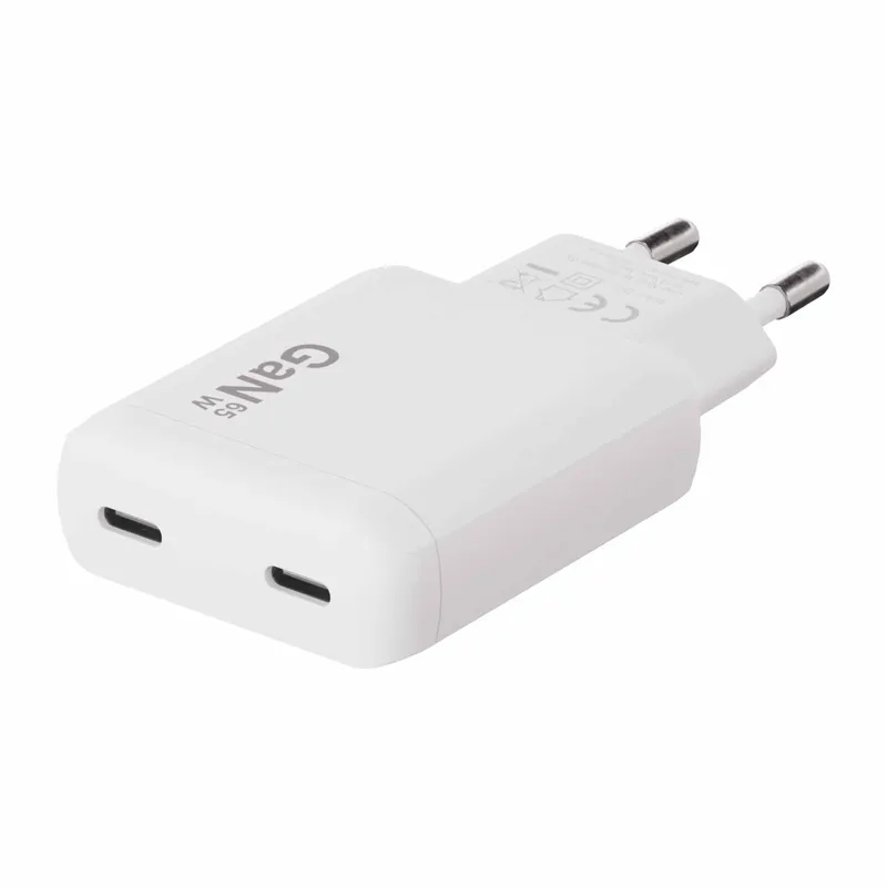 X2O 65W Dual SLIM hjemmeladersæt USB-C/C GaN 1.5m hvid - 3401057