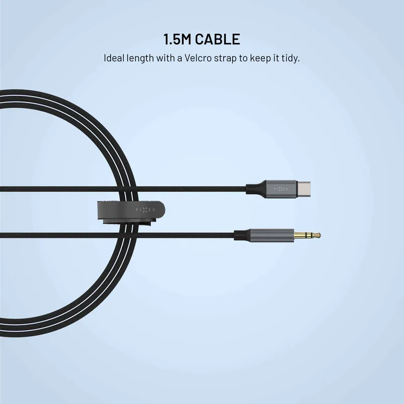 FIXED Link Premium USB-C til 3.5mm kabel 1.5m Rumgrå - 8019298