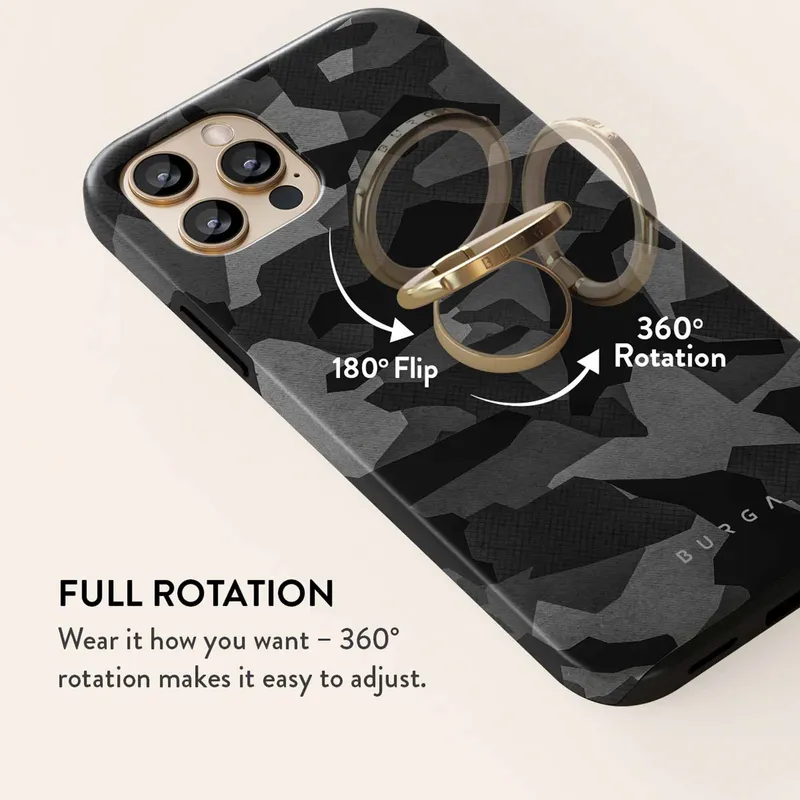 Burga Night Black Camo - Universal Ring Holder Guld - 2809800