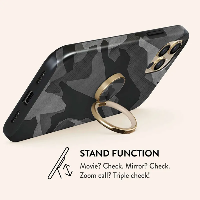 Burga Night Black Camo - Universal Ring Holder Guld - 2809800