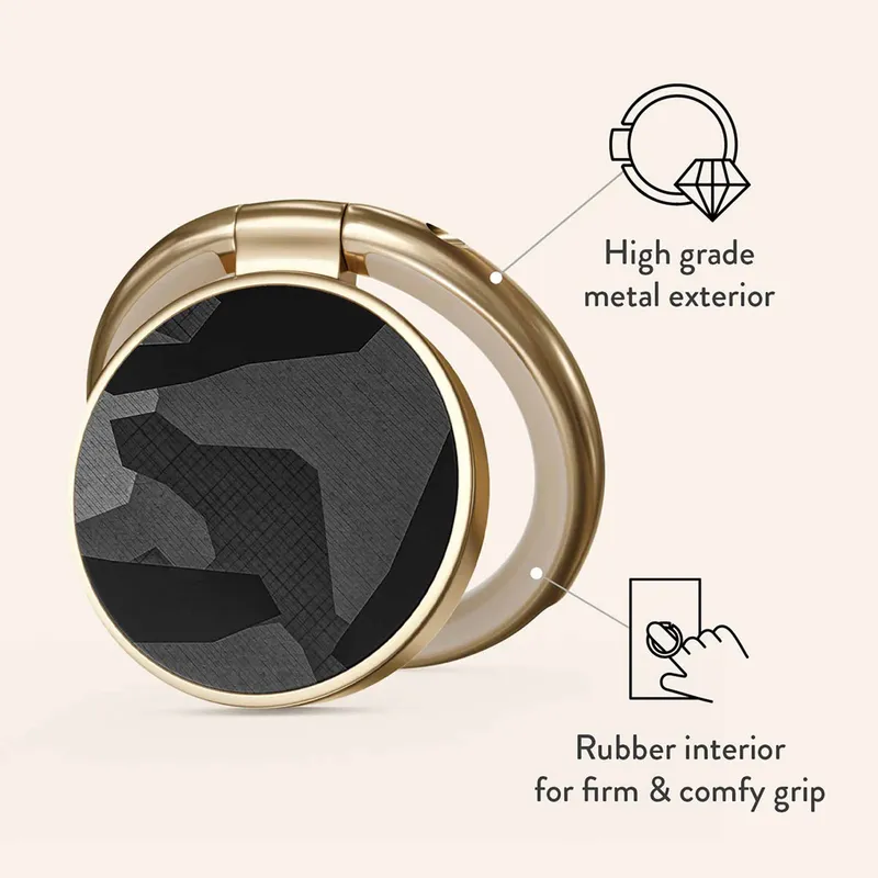 Burga Night Black Camo - Universal Ring Holder Guld - 2809800